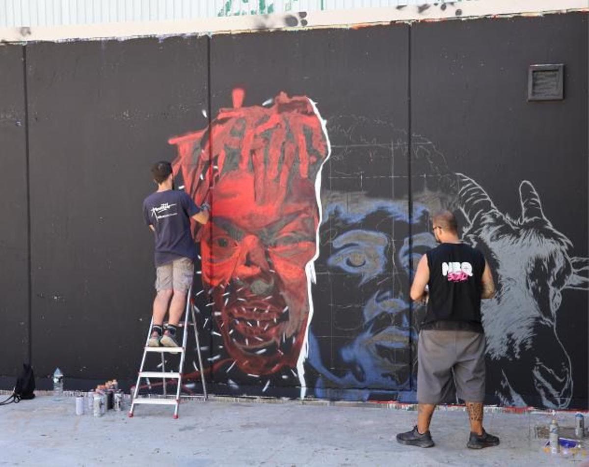 El mural más culé de Lamine Yamal y Nico Williams en Barcelona