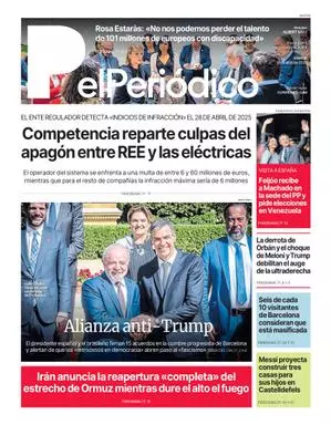 La portada de EL PERIÓDICO del 18 de abril de 2026