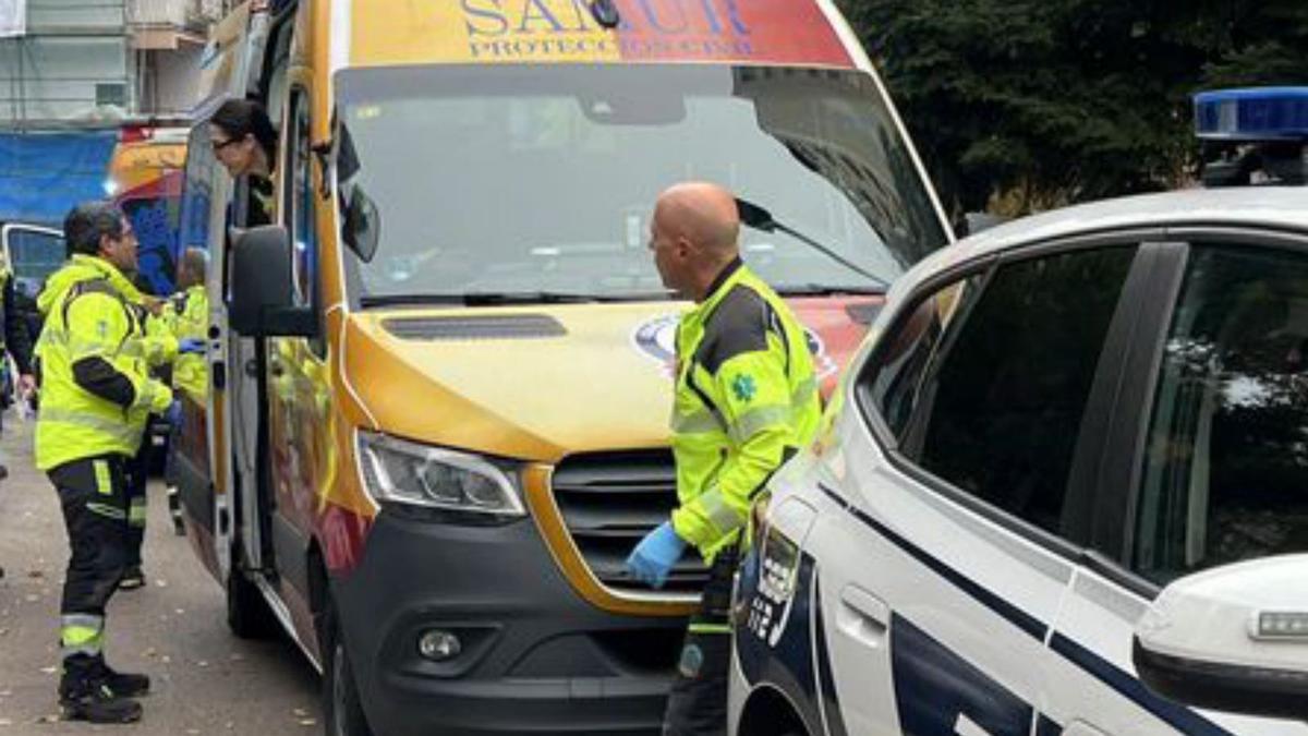 La policia i una ambulància, al lloc dels fets, a Madrid