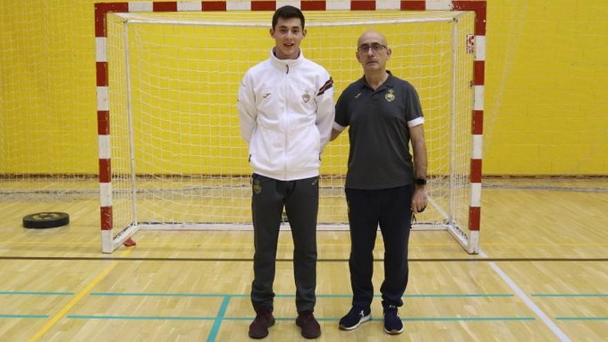 Jordi Marí, jugador juvenil del HC Eivissa, en el ‘stage’ de la selección nacional