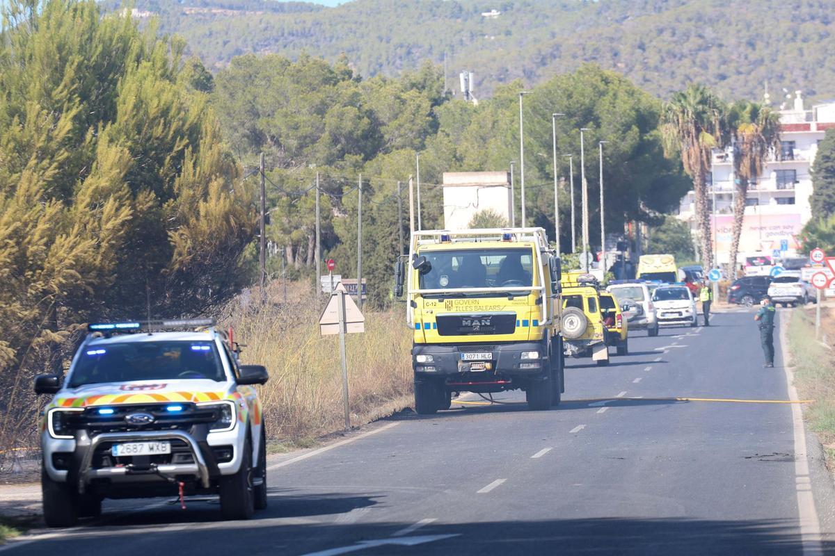 Incendio en Cala de Bou.