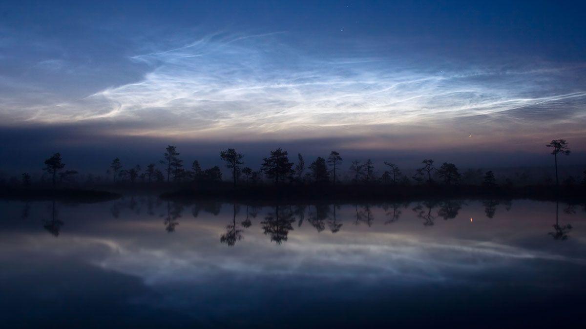 Nubes noctilucentes.