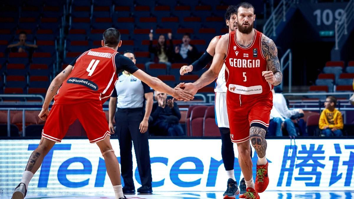 Sandro Mamukelashvili, con la selección de Georgia