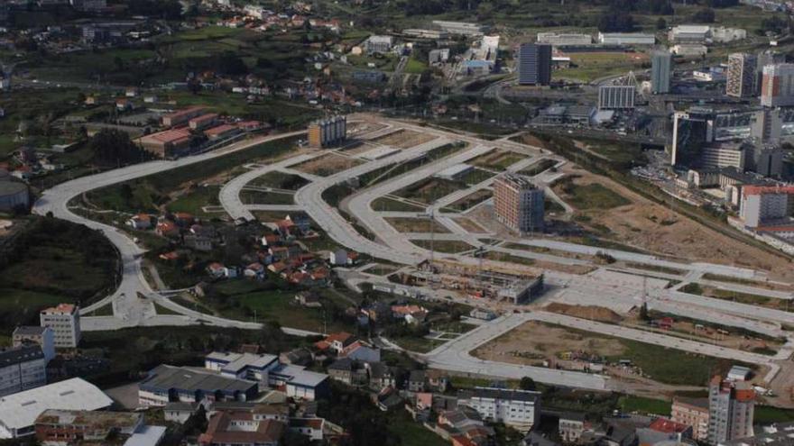 Vista aérea del polígono urbanístico del parque ofimático.