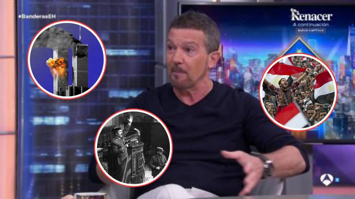 Antonio Banderas tiene la capacidad de estar donde pasan las cosas, el lunes en 'El Hormiguero'.