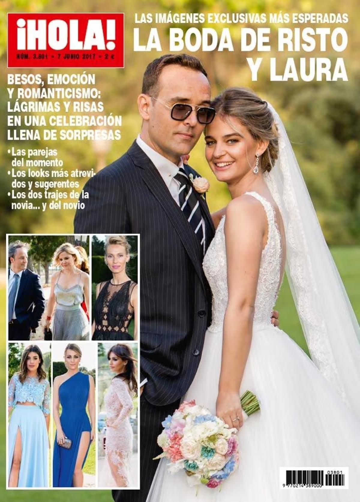 La portada de la revista '¡Hola!' sobre la boda de Risto Mejide y Laura Escanes
