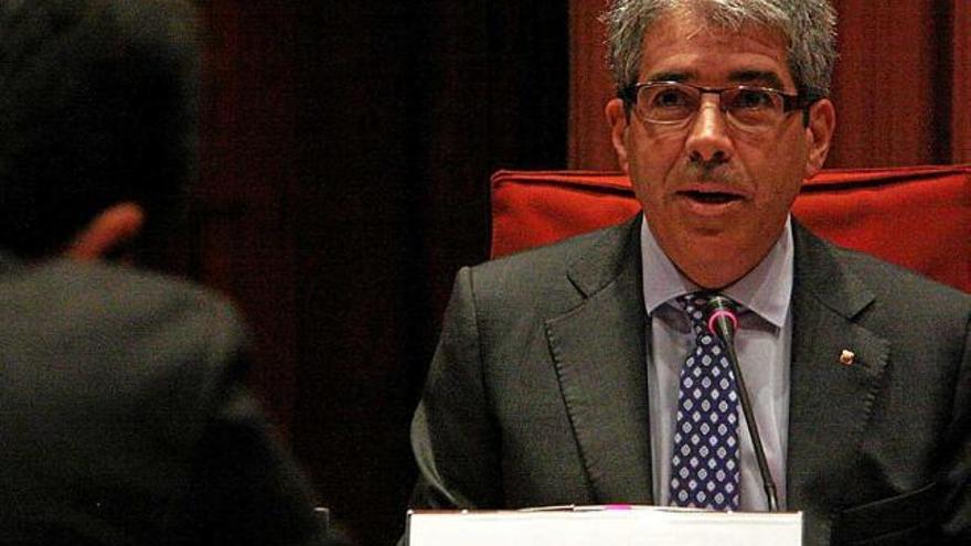 Francesc Homs, a la compareixença d&#039;ahir al Parlament