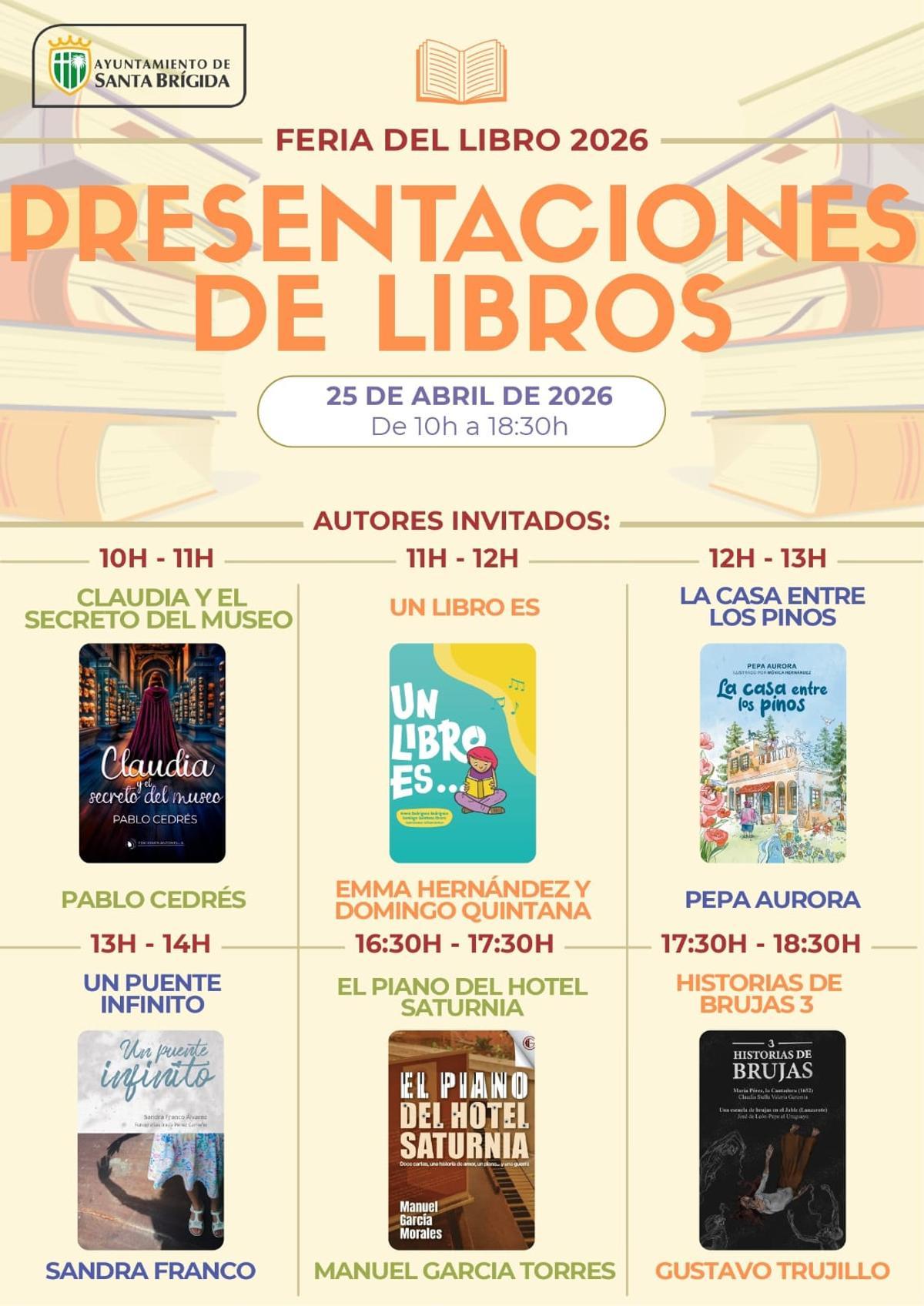 Cartel presentación de libros