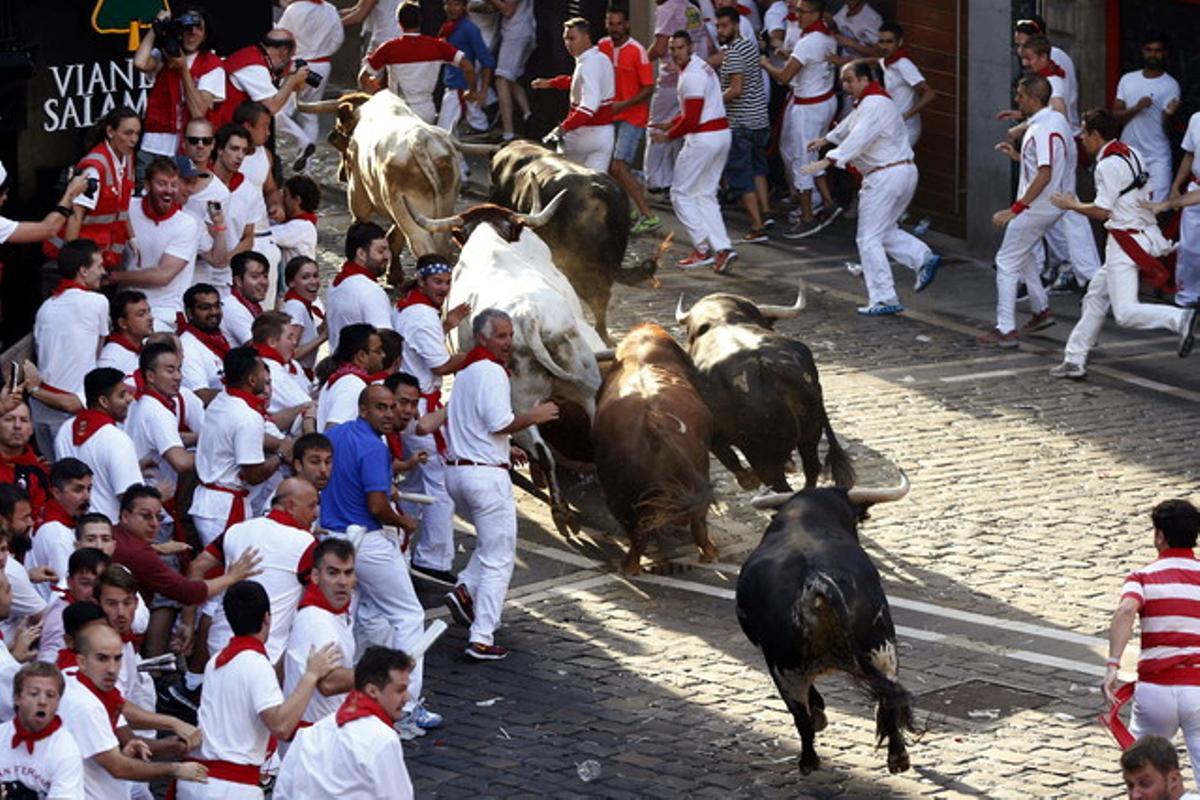 El encierro de los sanfermines.