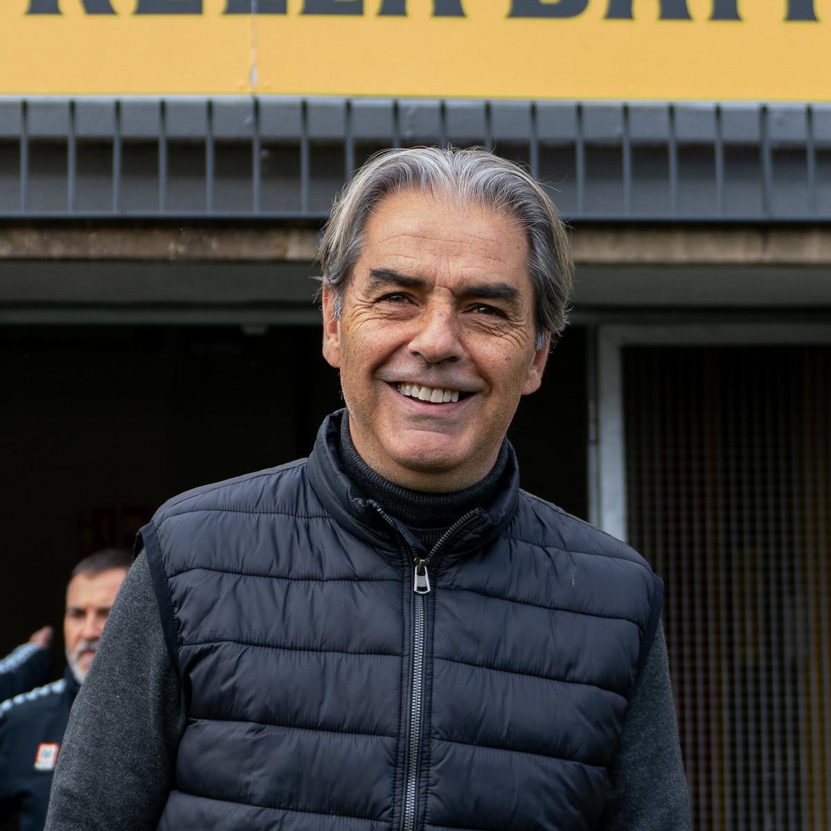 Natxo González, antes de un partido con la UE Sant Andreu.