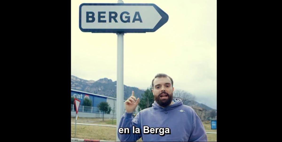 Captura de pantalla del clip d'Ibai Llanos enregistrat a Berga