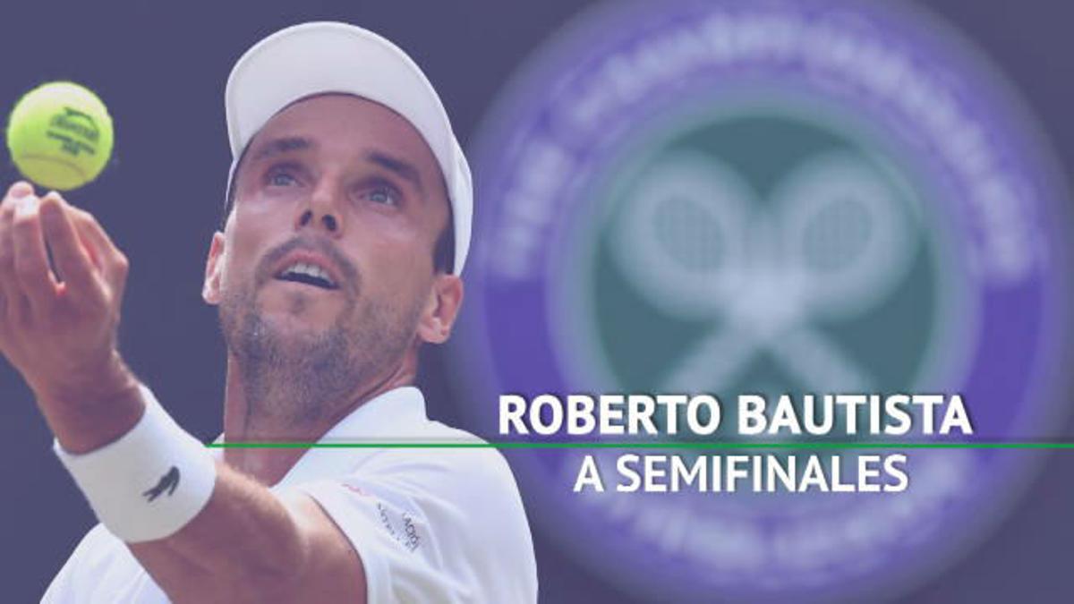 Roberto Bautista jugará la semifinal de Wimbledon contra Djokovic