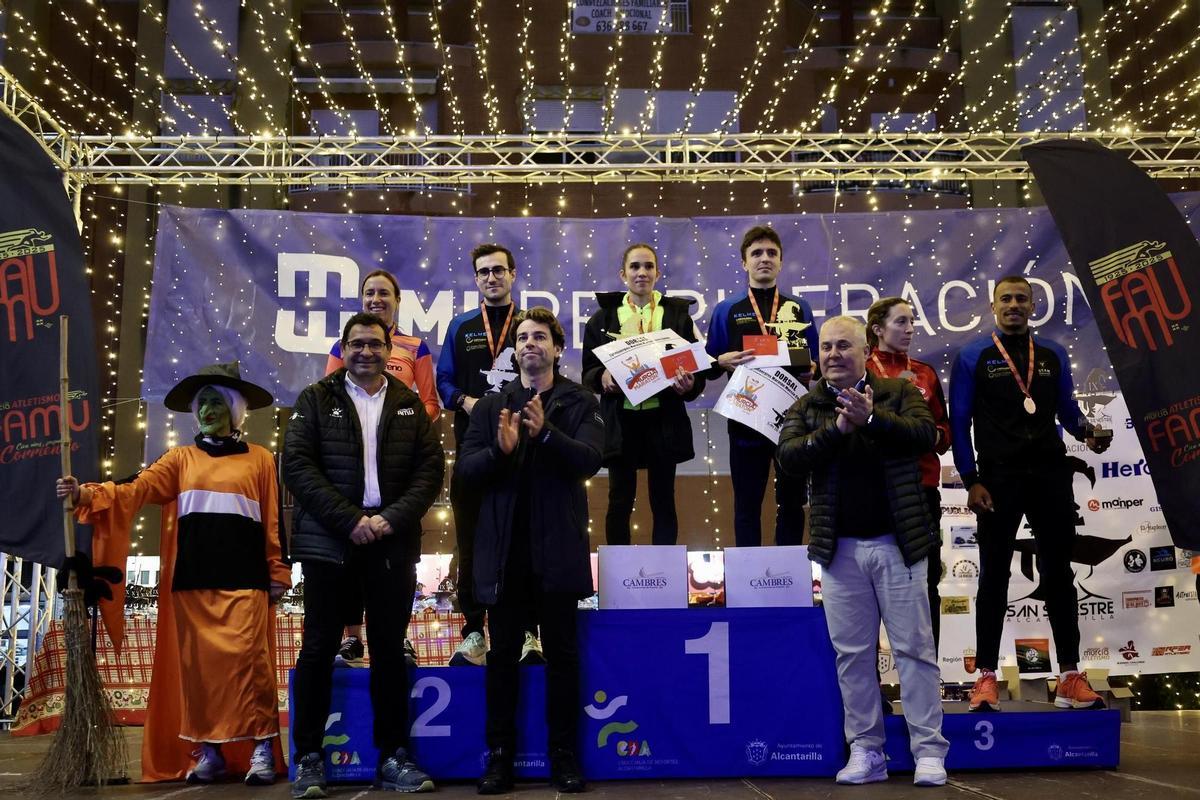 Podio de la San Silvestre Bruja de Alcantarilla