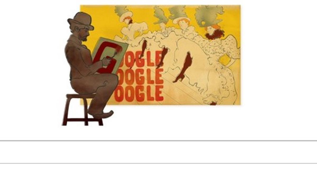 Google Doodle de Henri de Toulouse Lautrec. 