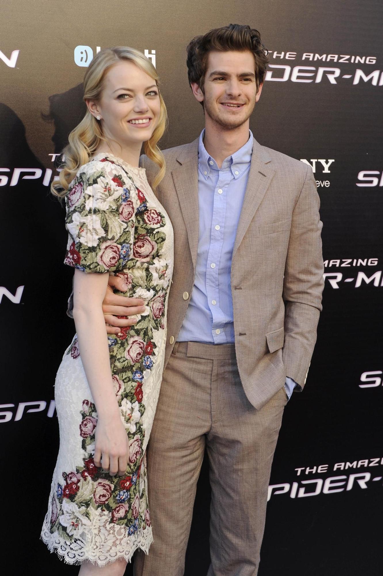 Emma Stone y Andrew Garfield en 2012
