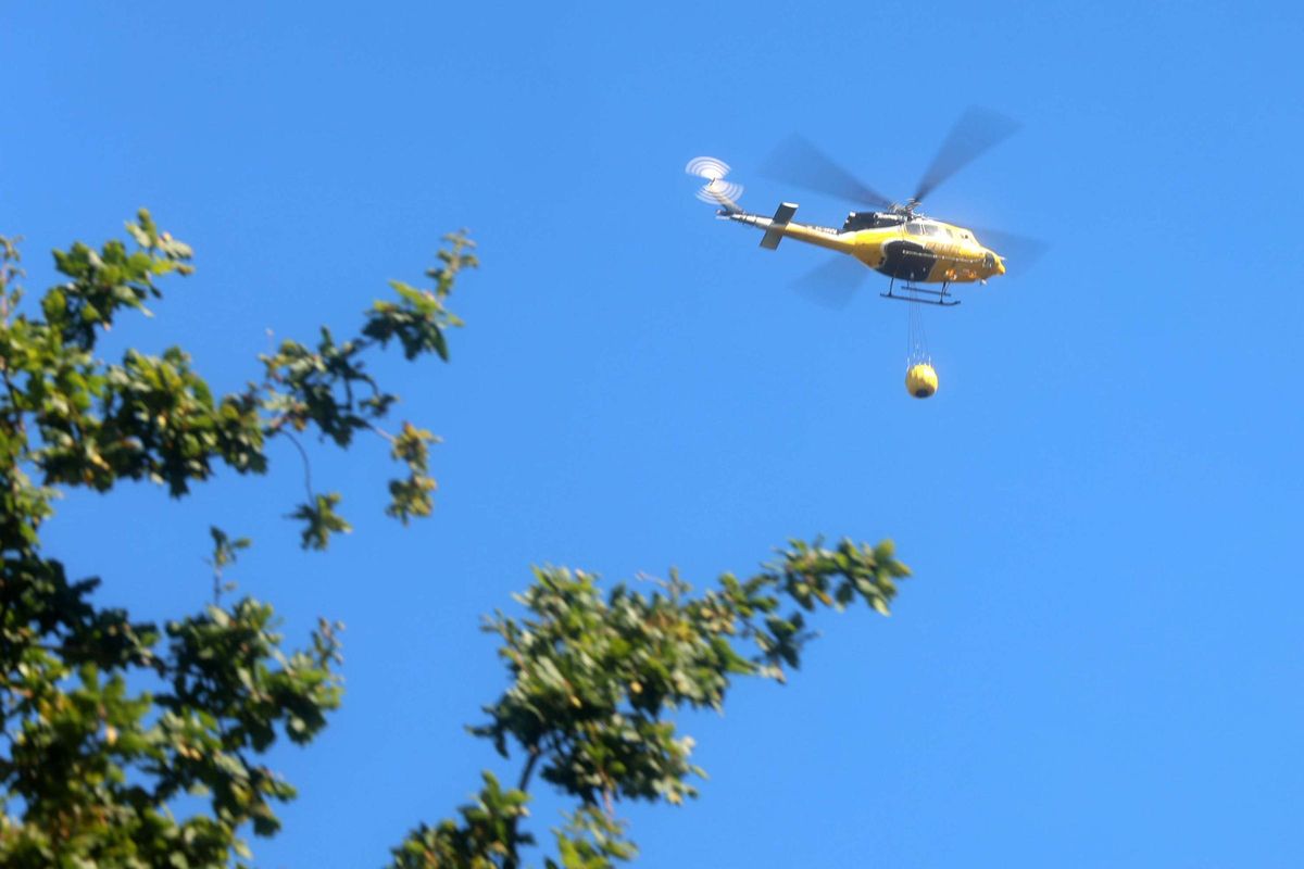 Uno de los helicópteros.