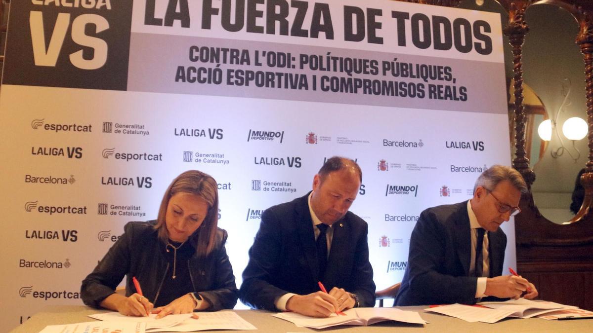 Alianza entre la Generalitat y LaLiga en contra de los discursos de odio y el acoso escolar
