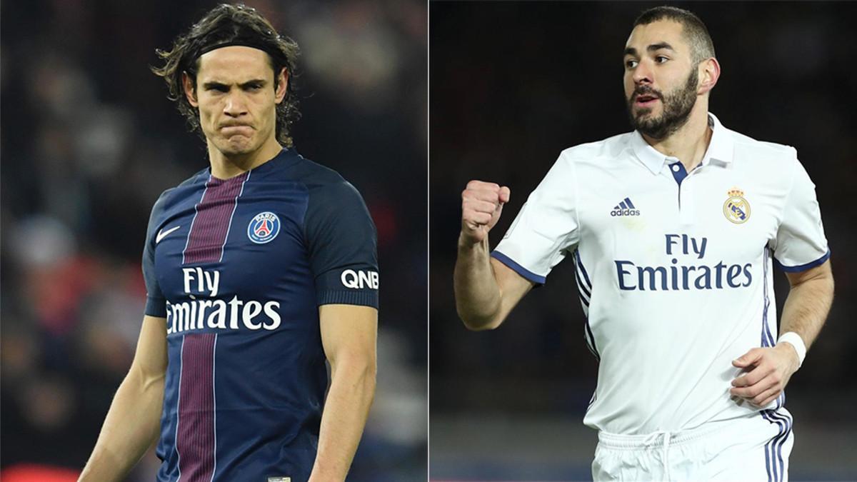 Se habla de un trueque Cavani-Benzema