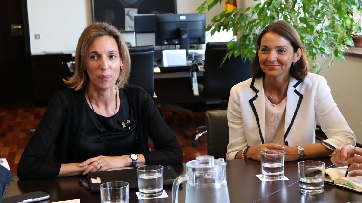 Chacón y Maroto, en su primer encuentro institucional.