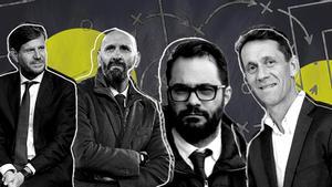 Mateo Alemany, Víctor Orta, Mochi y Ramón Planes, directores deportivos de fútbol. 