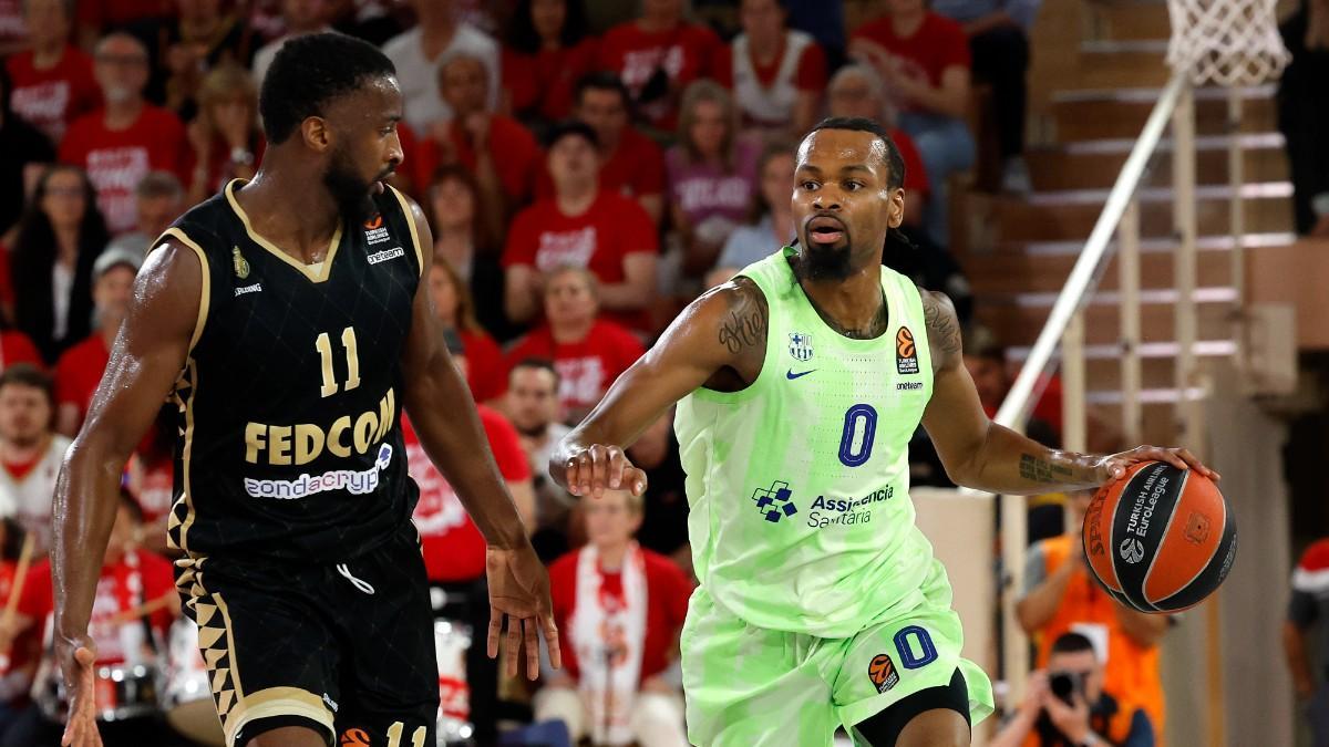 Kevin Punter, en el quinto partido de la serie ante Mónaco