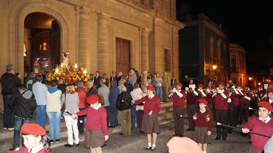 Procesión con San Sebastián en Gáldar.