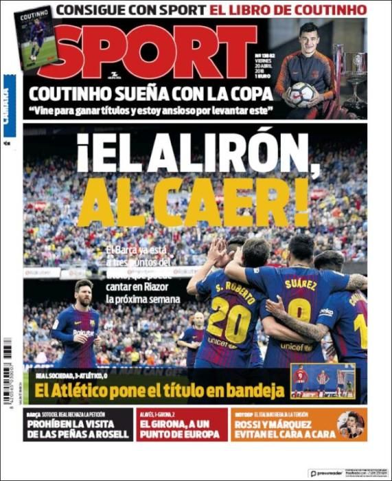 Portadas deportivas viernes 20 de abril