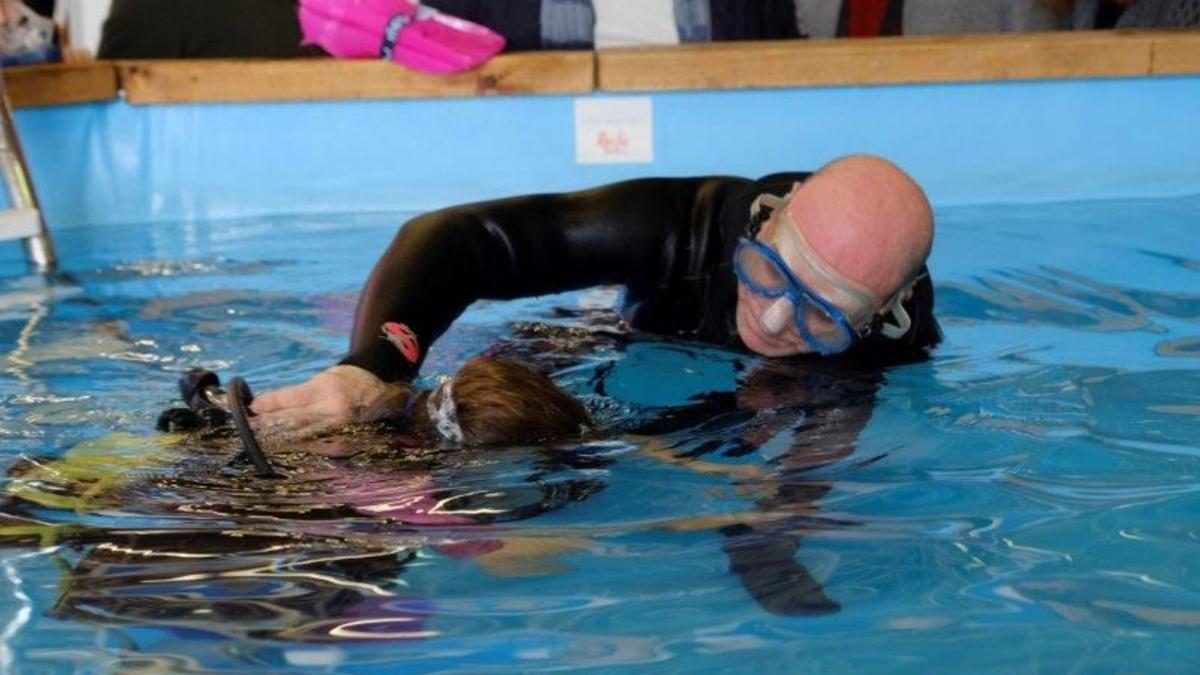 Muestra en la feria de submarinismo de Cornellà.