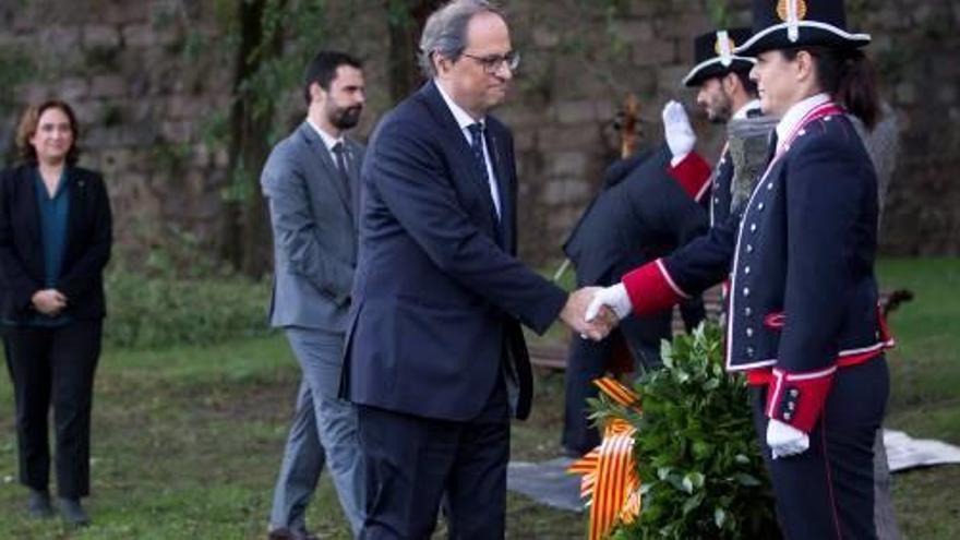 El president català, Quim Torra, en l&#039;ofrena floral d&#039;ahir