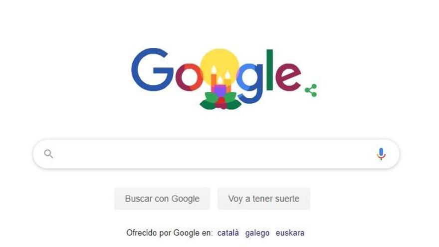 Google felicita las fiestas navideñas con un doodle