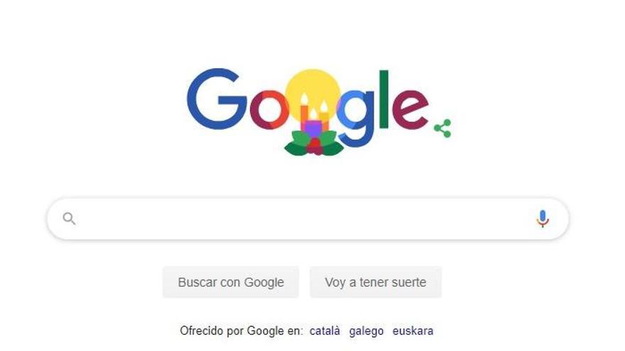 Felicitación navideña de Google.