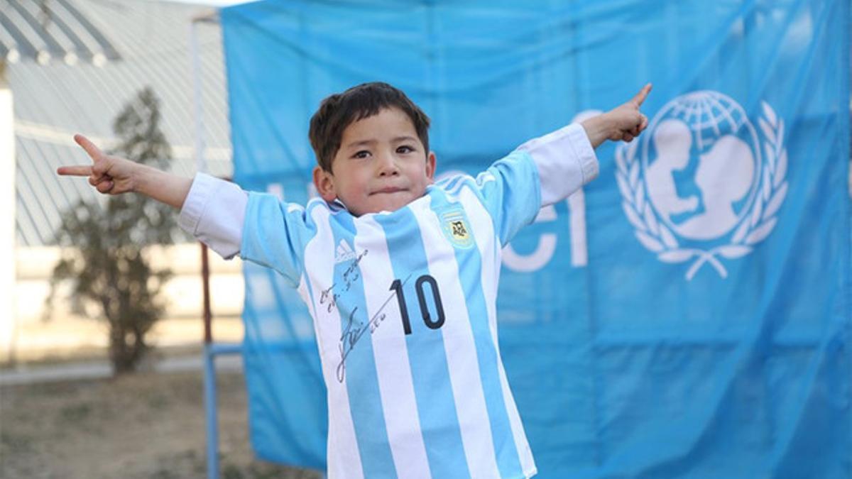 El pequeño Murtaza ya tiene la camiseta de Messi