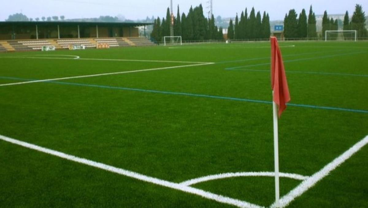 Imagen panorámica del campo Los Rosales, sede del CD Caspe.