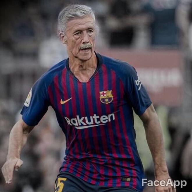 Así serán los jugadores del FC Barcelona de viejos, según Faceapp