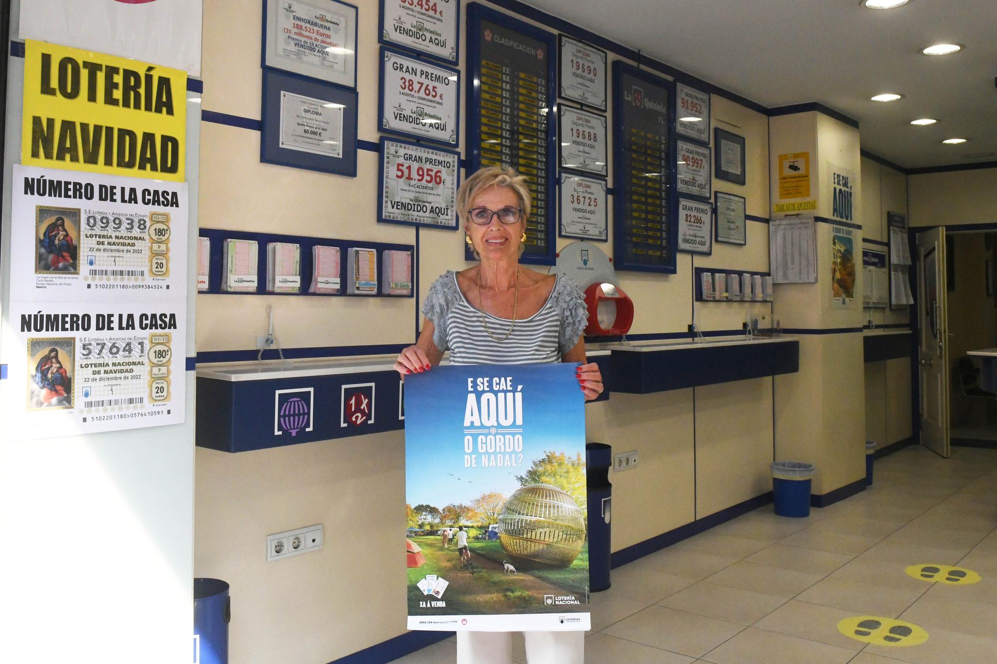 La Lotería de Navidad ya se despacha en A Coruña en plena ola de calor