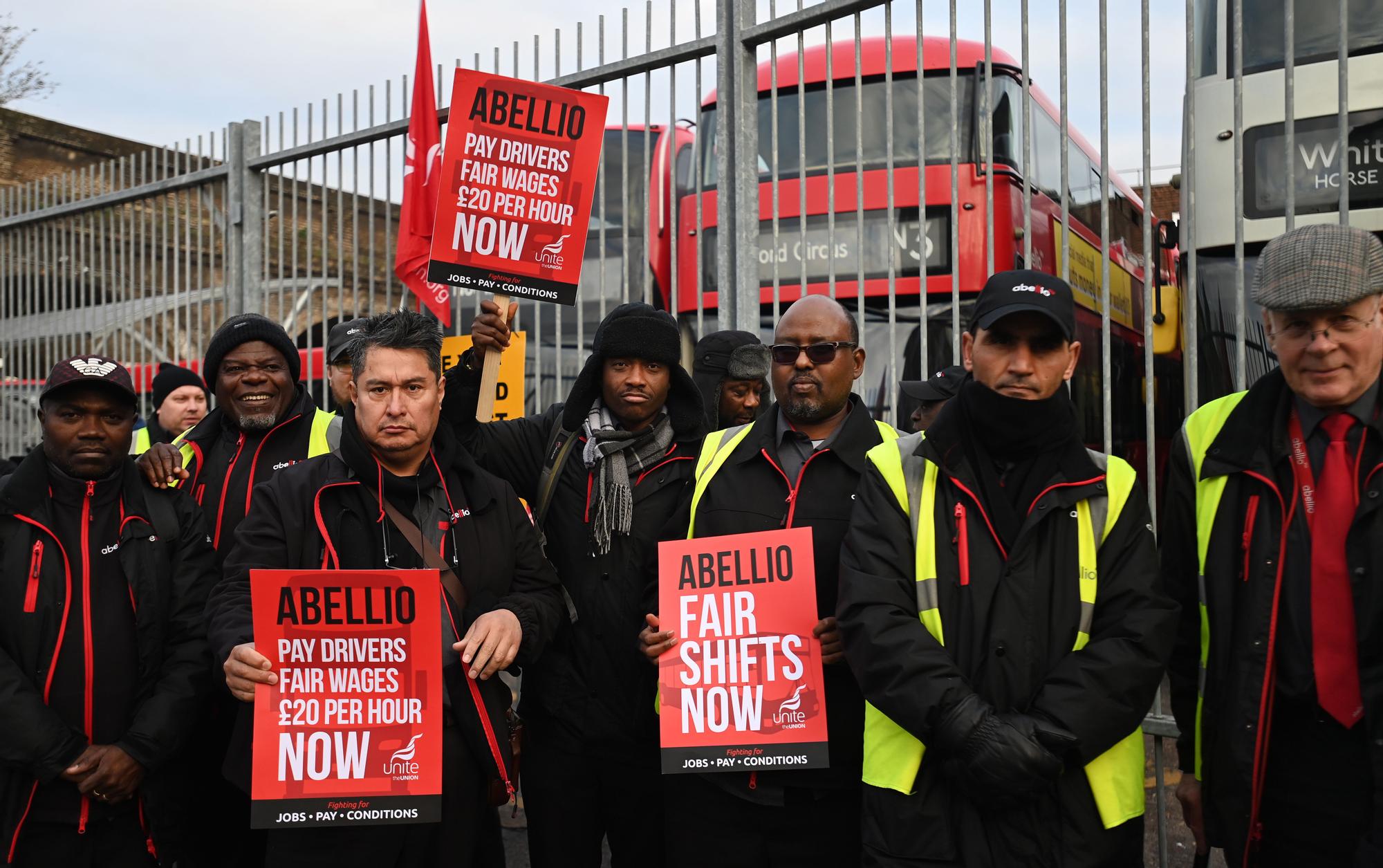 Bus workers strike over pay and working conditions