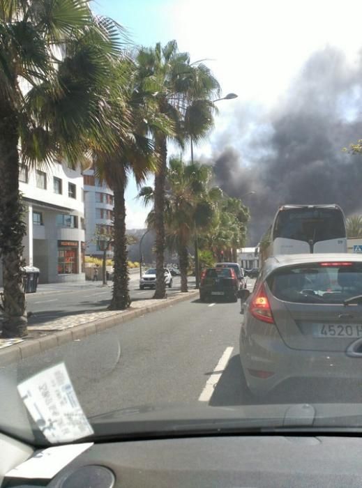 Incendio en el solar del Gran Guanarteme