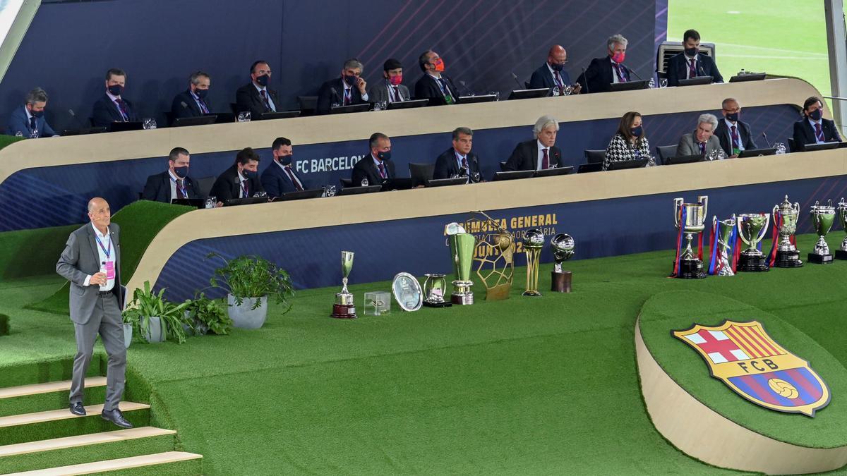 Jordi Moix, exvicepresidente con Bartomeu, acaba su parlamento en la asamblea de junio.