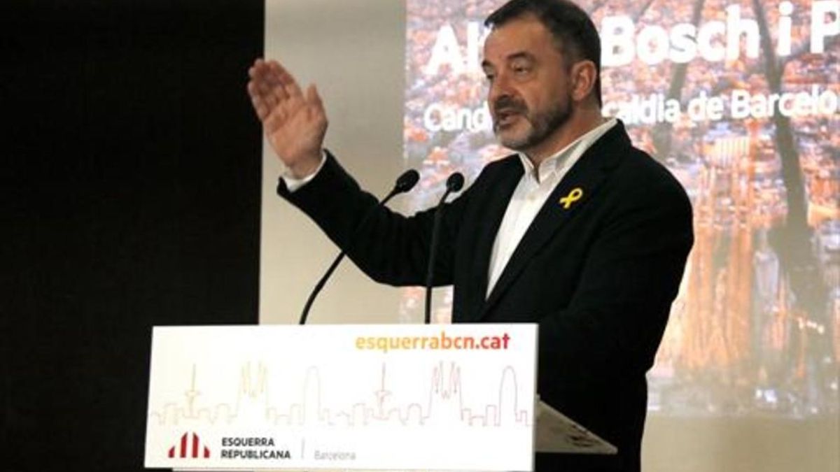 Alfred Bosch, ayer, durante el discurso de proclamación de su candidatura.