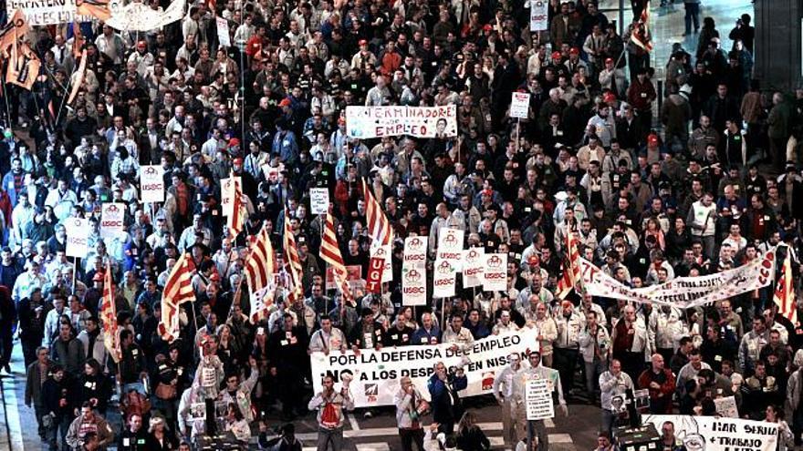 Manifestació contra els acomiadaments de Seat.