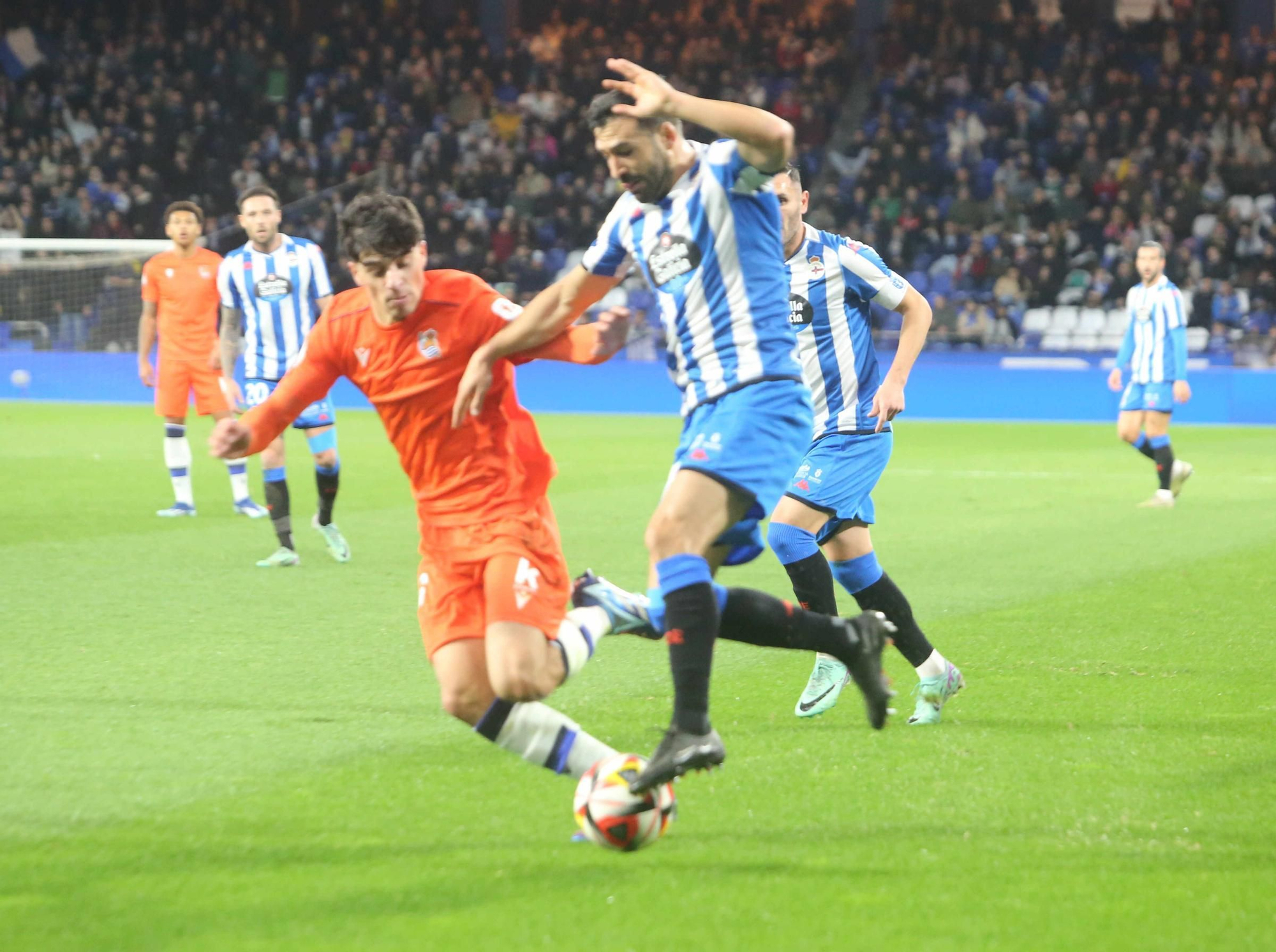 El Dépor gana en Riazor con doblete de Lucas a la Real Sociedad B (2-1)