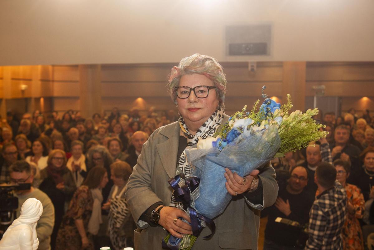 Dolores Vázquez, el pasado año, tras recibir el premio Úrsula Meléndez de Texeda del Concello de Betanzos.