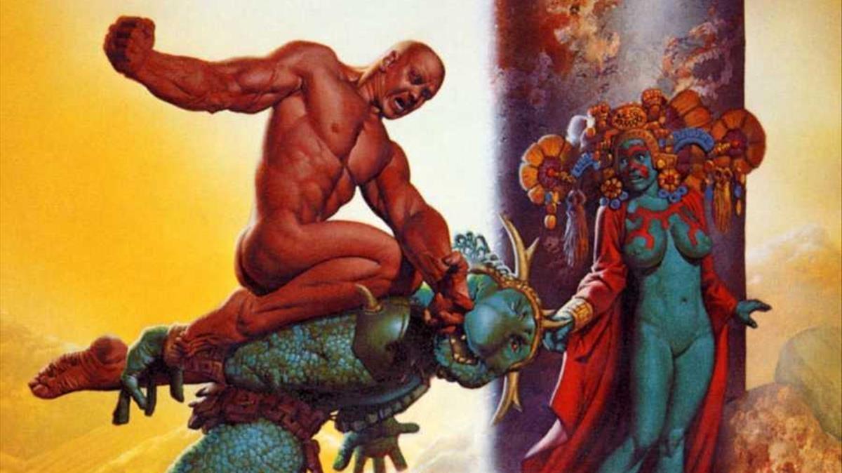 Fragmento de página de 'Den', de Richard Corben.