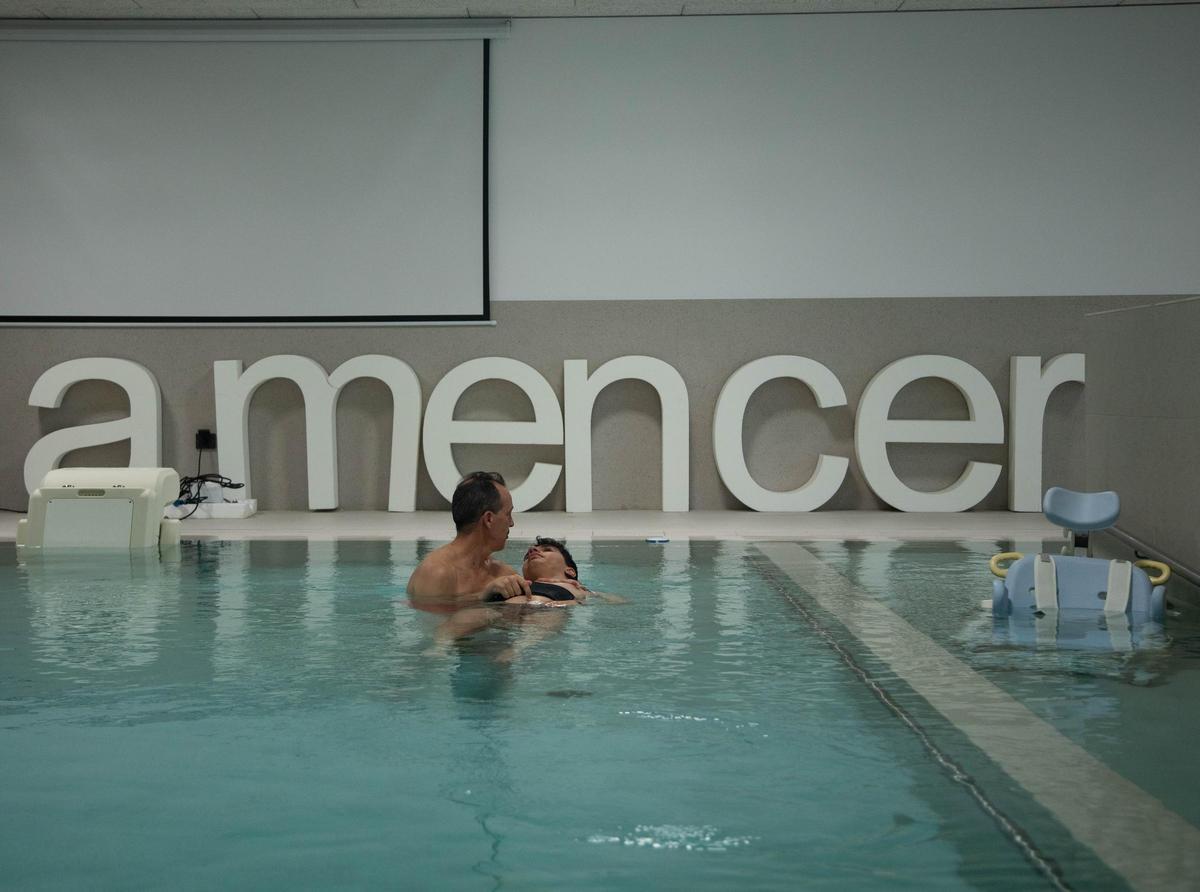 Tratamiento en piscina.