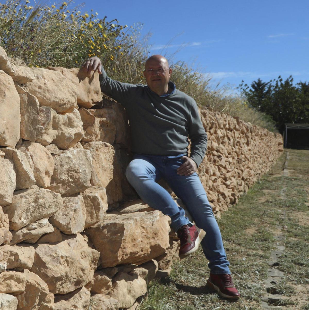 Antonio Bernal Aznar en la pedriza del Museo Etnográfico