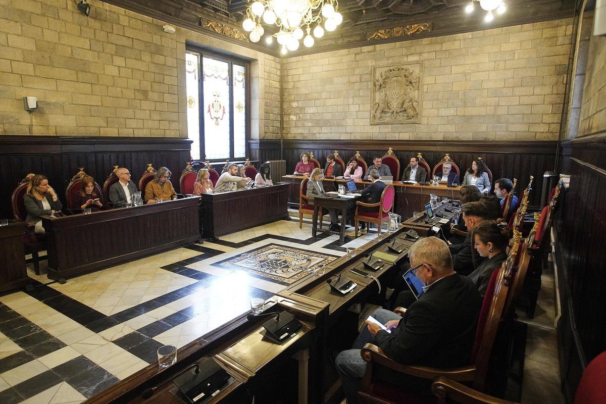 El ple municipal d'aquest dimecres migdia a l'Ajuntament de Girona.