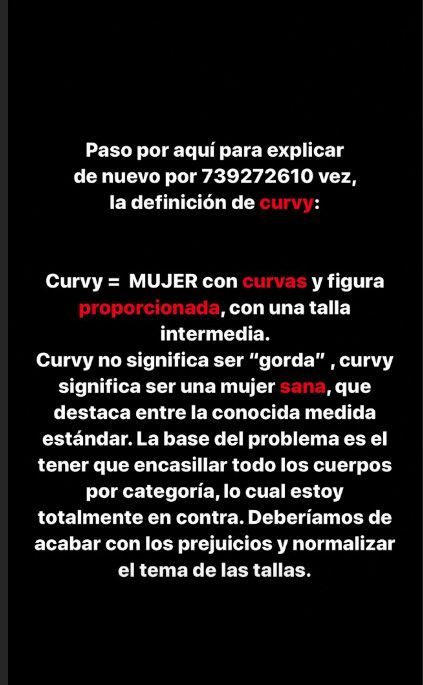 Mensaje de Lorena Durán sobre las chicas &#039;curvy&#039;