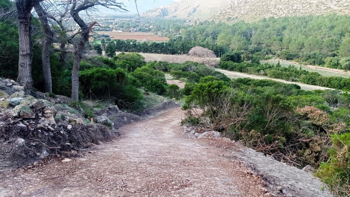 Imagen del nuevo camino habilitado en la finca de Bóquer (Pollença).