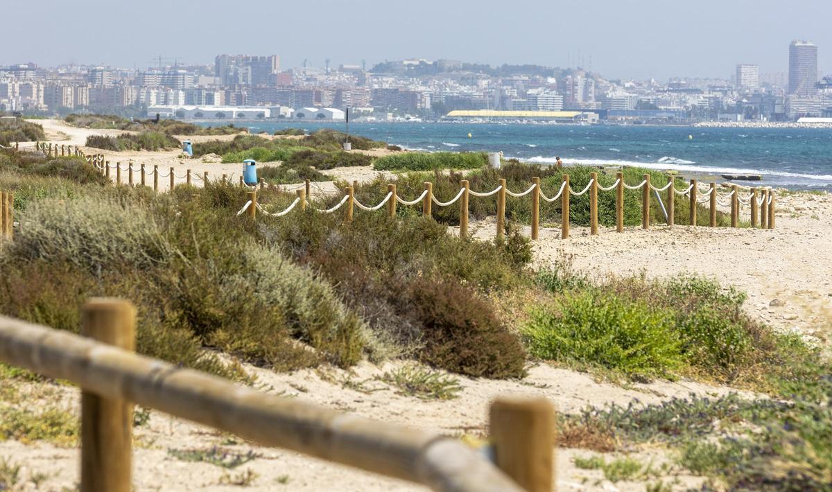 Obras de accesibilidad en la playa de Agua Amarga.