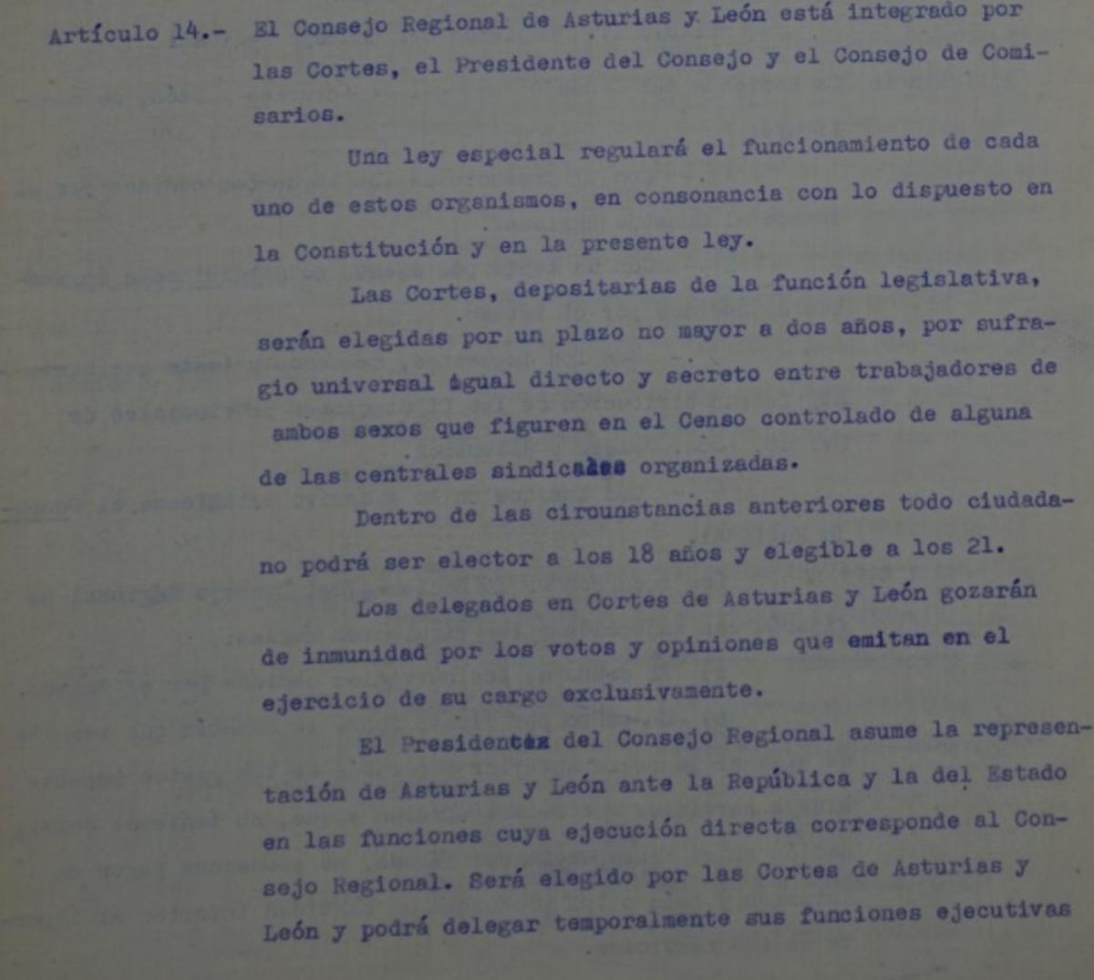 Hallado en Ávila el primer proyecto de Estatuto de Autonomía de Asturias